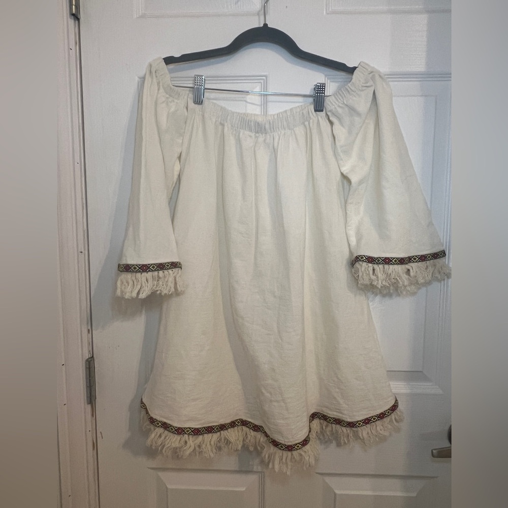 Strapless off the shoulder mini dress